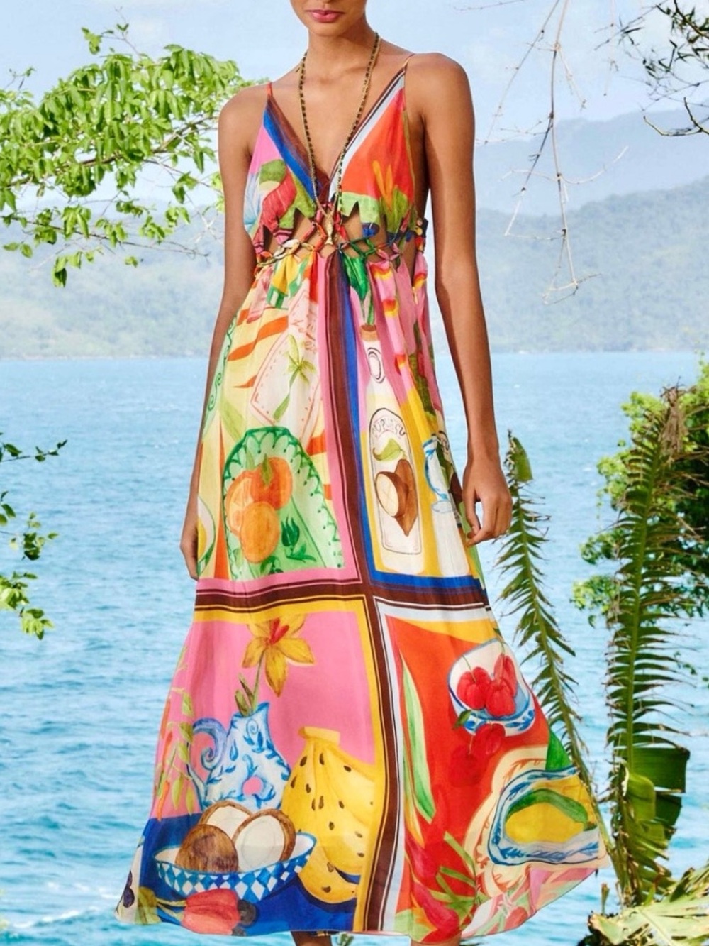 🌺🎉HP🎉🌺 NWT Anthropologie Farm Rio Summer Picnic Maxi Dress